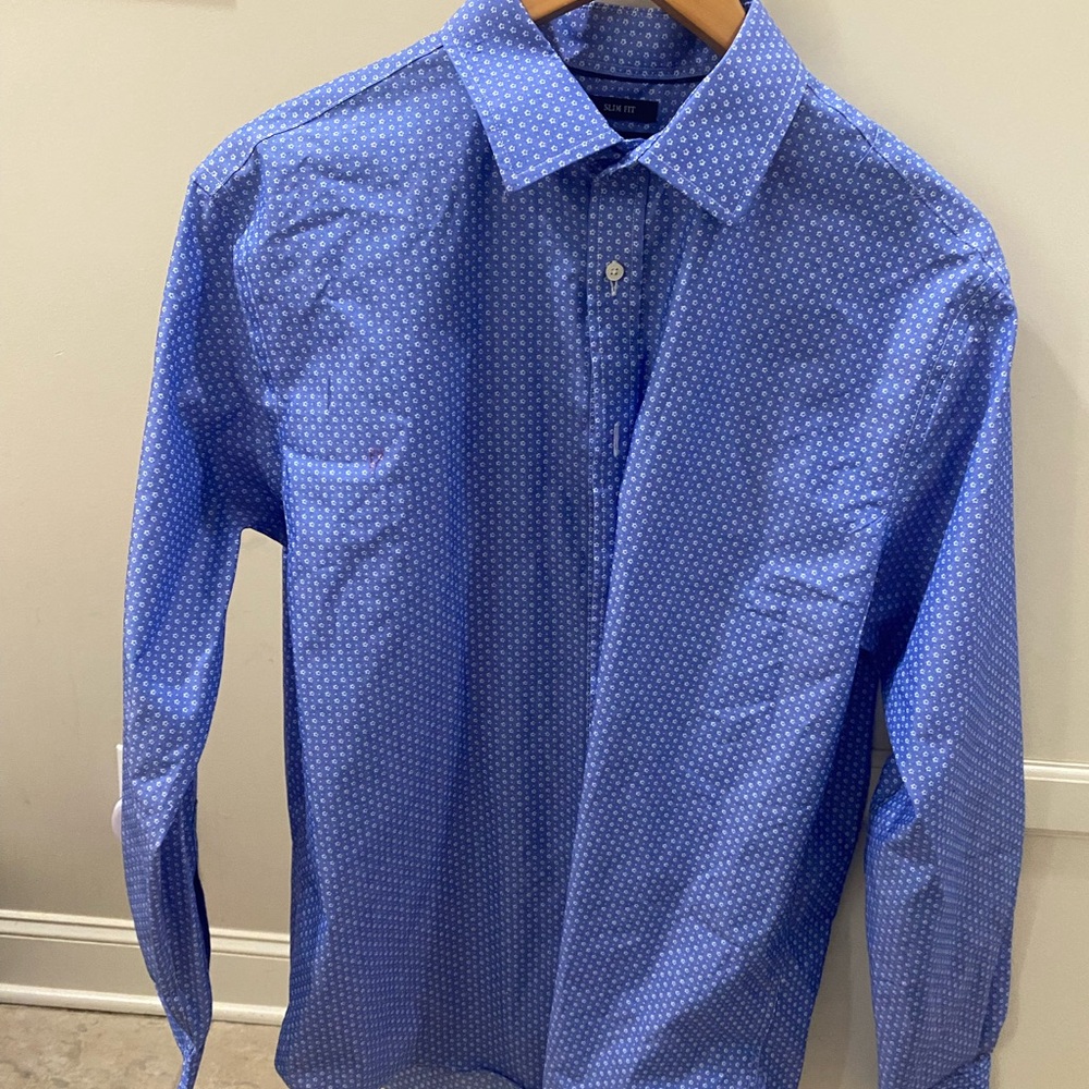 Slim fit Blue Jos. A. Bank button down